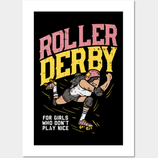 Roller Derby Tshirt Roller-Skating Gift Posters and Art